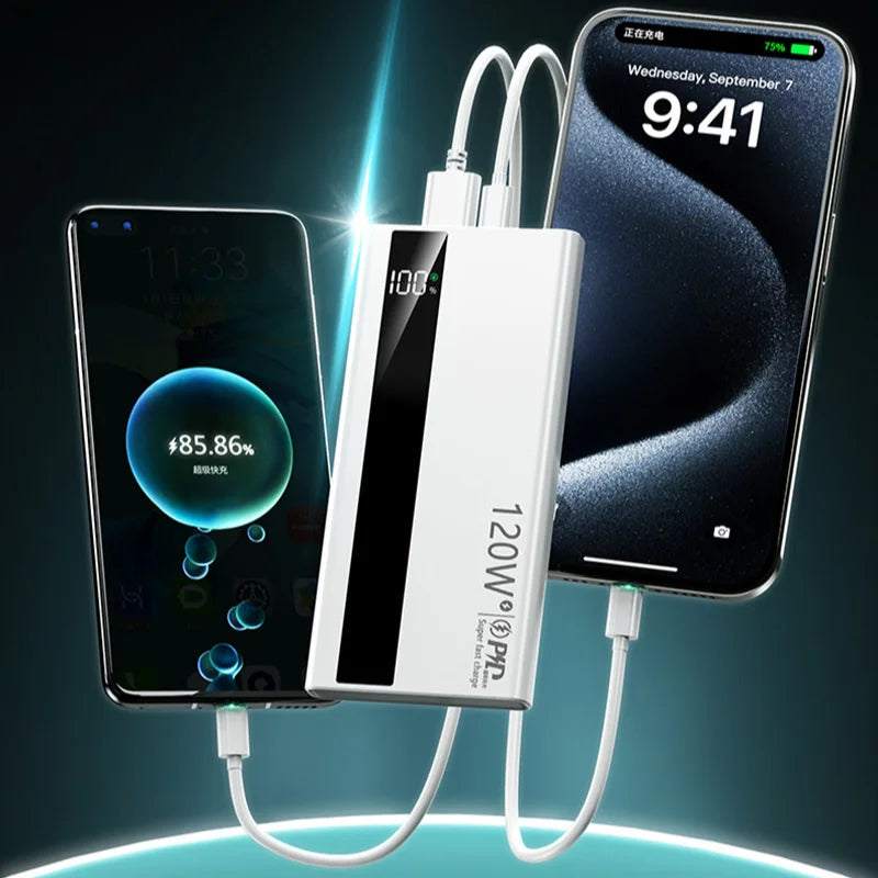 Batterie externe 500000mAh, haute capacité, charge super rapide