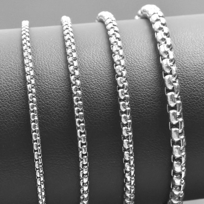 Chaîne longue mixte avec boîte en acier inoxydable.