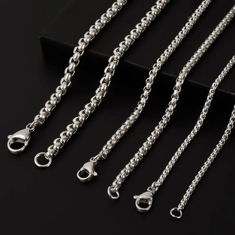 Chaîne longue mixte avec boîte en acier inoxydable.